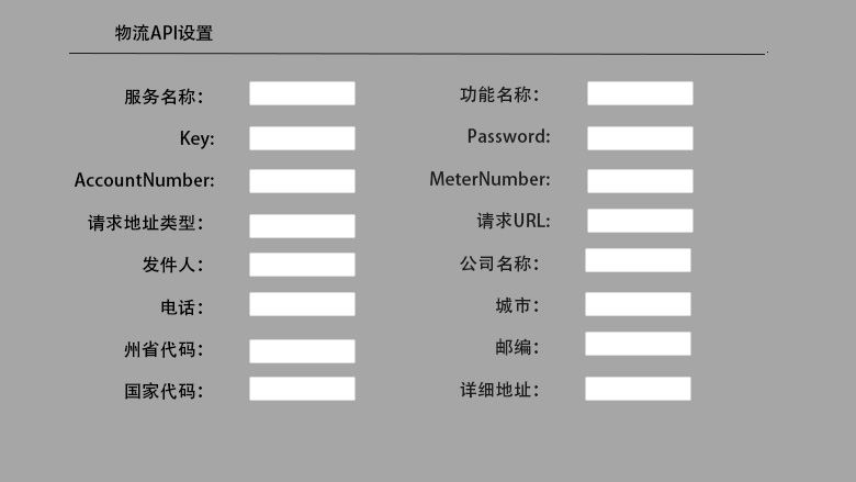 物流API参数